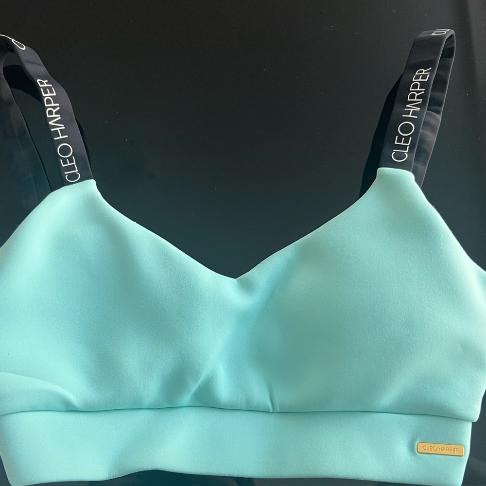 Cleo Harper sport bra in gorgeous green color/size M